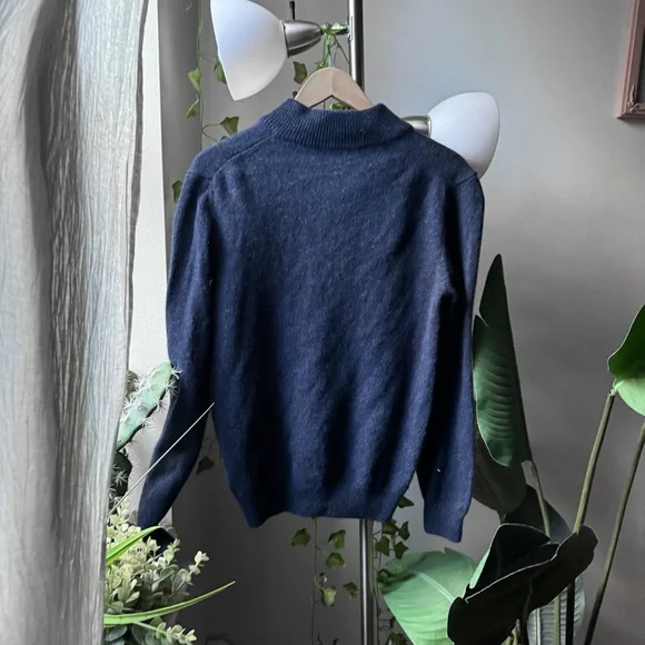 Ledbury navy blue merino wool sweater